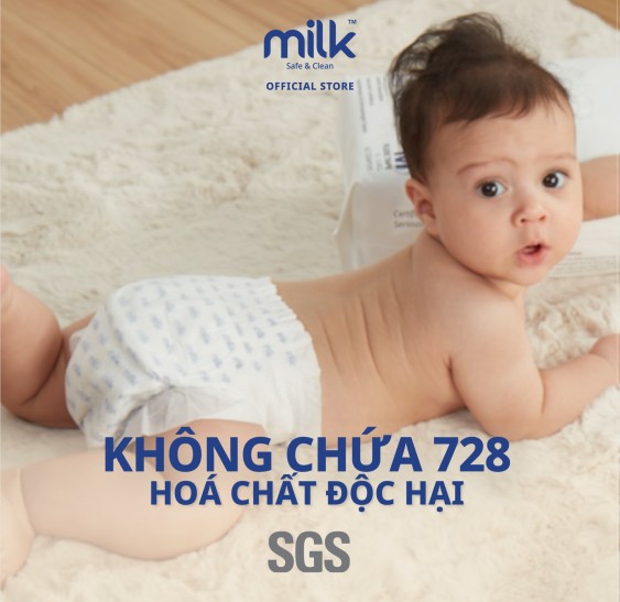 Bỉm Tã Quần MILK Yoga Pants Siêu Mềm Mỏng Chống Hăm Cho Bé Size M 42 Miếng